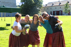 team photo at the highland games