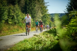 participants faisant du vélo sur route lors d’un Ride Discovery