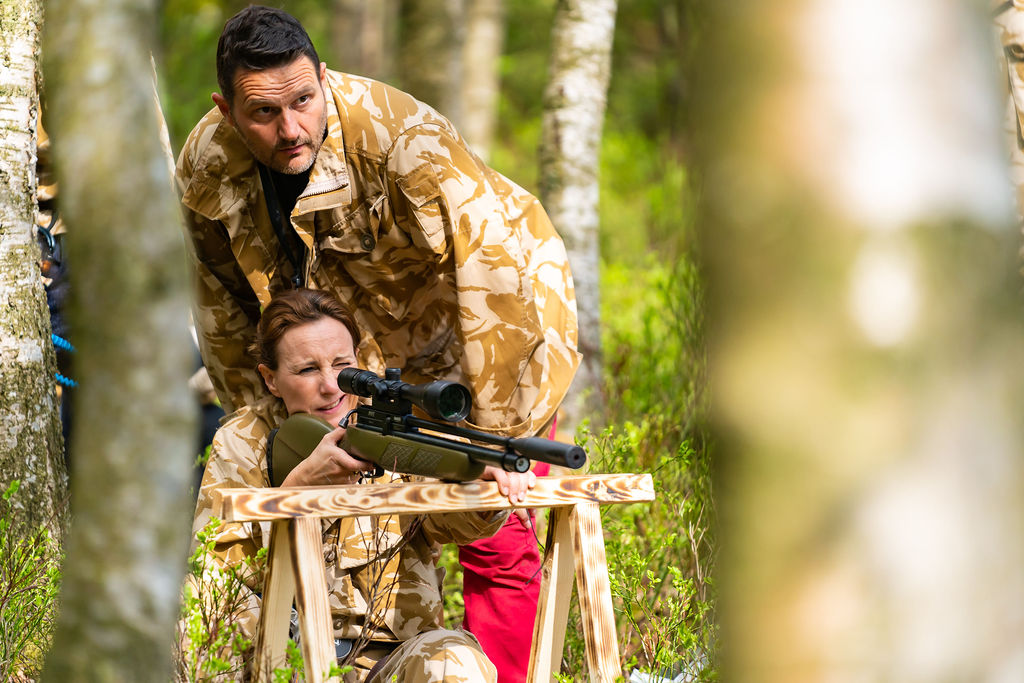 Step out of your comfort zone sniper teambuilding