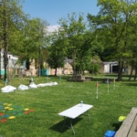 Teambuilding at the playground of Tero River house Luxembourg