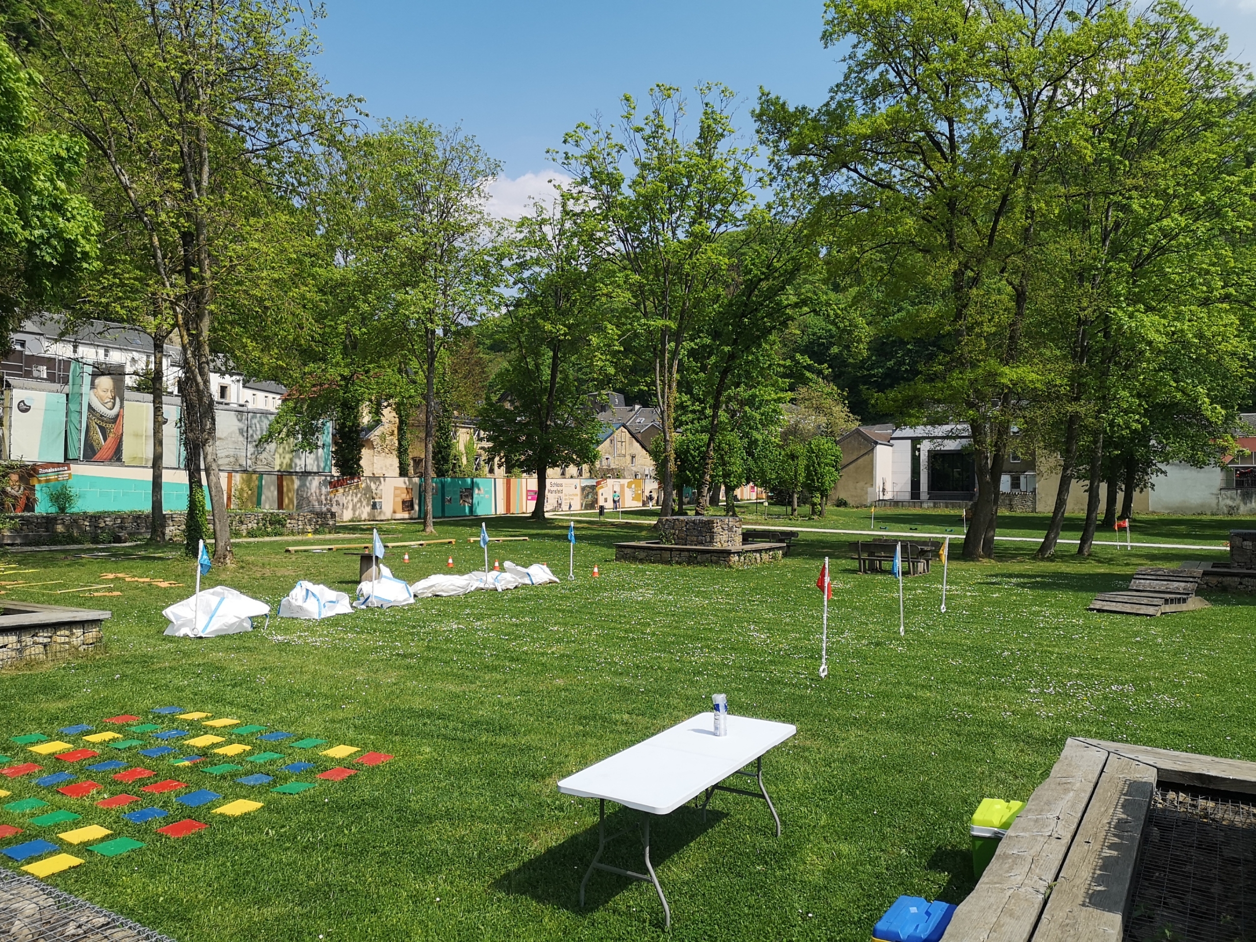 Teambuilding at the playground of Tero River house Luxembourg